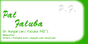 pal faluba business card